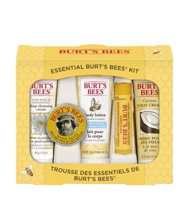 Essential Burt's Bees kit | Burt's Bees UK Origins Skincare, Holiday Lip, Hand Salve, Beeswax Lip Balm, Moisturizing Lotion, Beauty Kit, Foot Cream, Burt's Bees, Beauty Gift Sets