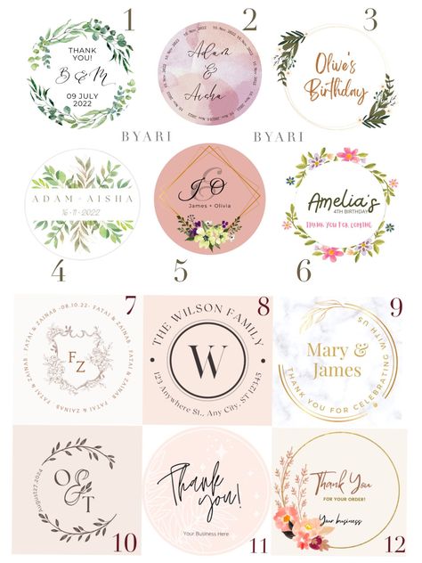 . #weddinglabels #birthdaylabels . #Personalised_Wedding_Favours #Customizable_Labels #Confetti_Bags #Personalised_Stickers Custom Hard Hats, Customizable Labels, Confetti Bags, Personalised Stickers, Custom Eyes, Wedding Gift Bags, Thank You Messages, Wedding Name, Personalized Wedding Favors