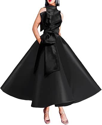 Satin Formal Dress, Elegant Ball Gowns, Dress Sleeveless, Dress With Bow, Formal Dress, Ball Gown, Evening Dress, Ankle Length, Ball Gowns