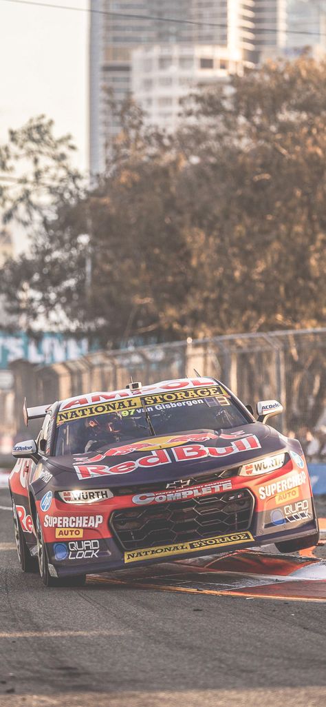 Shane van Gisbergen Red Bull Ampol Racing Gold Coast 500 - Supercars iPhone Wallpaper Red Bull Car, Motorsport Wallpaper, Nascar Wallpaper, Nascar Aesthetic, Australian V8 Supercars, Supercars Wallpaper, Jimmy Johnson, V8 Supercars, Chevrolet Camaro Zl1