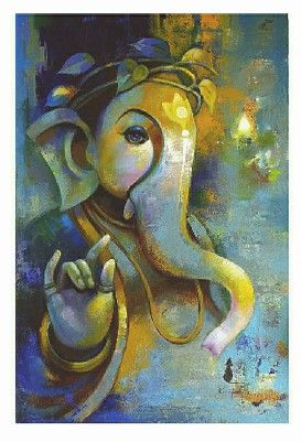 God Ganesh, Ganesh Art Paintings, Abstract Tree Painting, Buddha Art Painting, Lord Ganesha Paintings, Ganesh Art, Religious Paintings, Buddha Painting, Ganesha Painting