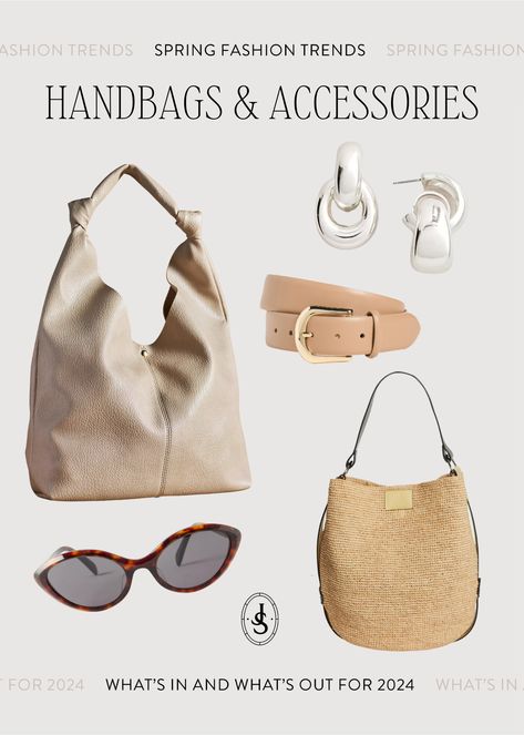 2024 Spring Accessory Trends Spring 2024 Handbag Trends, Spring Summer Shoes 2024, Spring Handbags 2024, Spring Purses 2024, Summer Handbags 2024, 2024 Handbag Trends, Chunky Silver Earrings, Classy Flats, Spring Purses