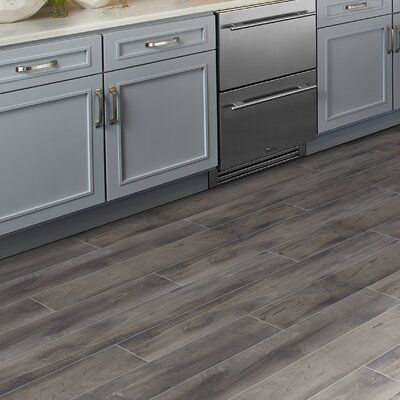 Grey Kitchen Floor, Clean Kitchen Cabinets, Grey Wood Floors, Wood Tile Floors, Wood Kitchen Cabinets, Wood Look Tile, Grey Flooring, Kitchen Floor Tile, Grey Kitchen