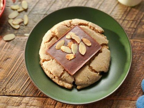 Giant Almond Butter Blossoms, Almond Butter Blossoms, Deep Fried Pickle Chips, Girl Meets Farm Recipes, Fried Pickle Chips, Savory Monkey Bread, Butter Blossoms, Farm Cookies, Farm Recipes