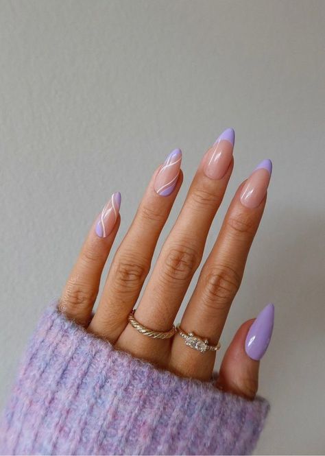 Nail Art Inspiration Nails With Fire, April Nails, Purple Acrylic Nails, Lilac Nails, Purple Nail Designs, Lavender Nails, Purple Nail, Her Nails, Unique Acrylic Nails