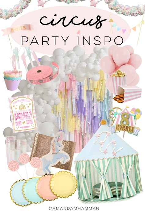 Carnival Birthday Theme, Circus Birthday Party Ideas, Circus First Birthday, Birthday Party Inspiration, Easter Backdrop, Circus 1st Birthdays, Carousel Birthday Parties, Disneyland Birthday, Carousel Birthday