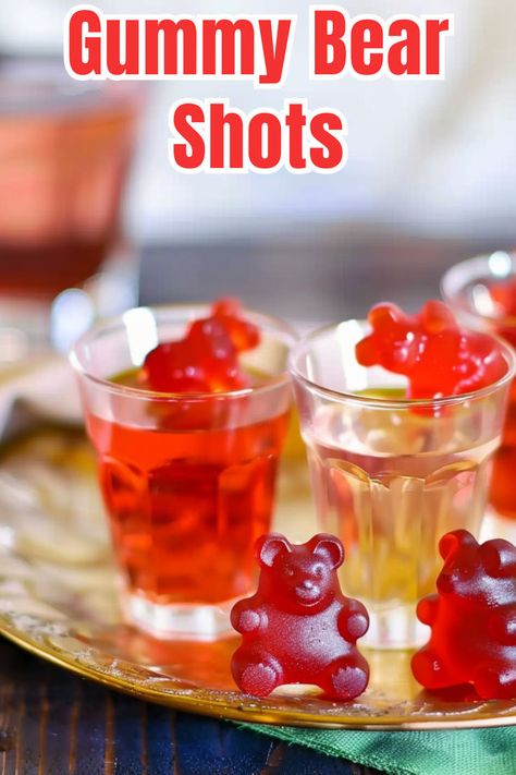 Add some fun to your party with Gummy Bear Shots, a sweet and playful treat. Click to find out how to make these delightful shots! Gummy Bear Drink, Gummy Bear Shots, Winter Vodka Cocktails, Vodka Cocktails Easy, Summer Vodka Cocktails, Fruity Cocktail, Cherry Vodka, Vodka Cocktails Recipes, Lemon Lime Soda