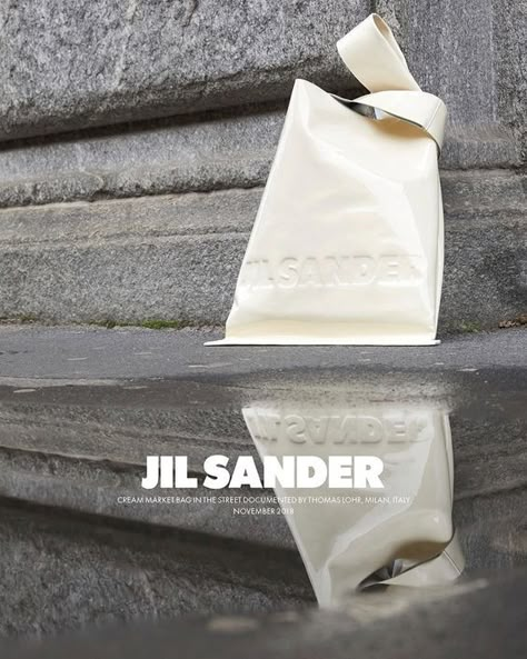 curated by martina jane Jil Sander Campaign, Italy November, Jil Sander Bag, Jil Sanders, Fashion Still Life, Photography Bags, Timeless Brand, Fashion Advertising, Fashion Graphic