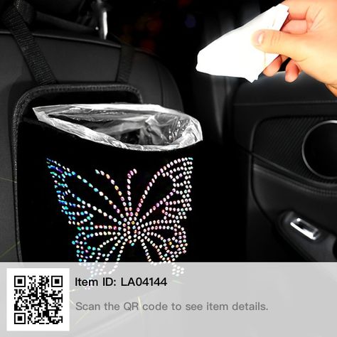 Butterfly Hanging Decorations, Butterfly Hanging, Bling Car, Bling Car Accessories, Car Storage Bag, Car Seat Organizer, Car Organizer, Back Bag, Hanging Bag