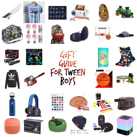 Here it is, Tween Boy Shoppers. The gift guide you need to shop for the kid who answers Teenager Easter Basket, Teen Boy Easter Basket, Boys Easter Gifts, Stocking Stuffers For Boys, Boys Easter Basket, Boys Gift, Gifts For Teen Boys, Christmas Gifts For Boys