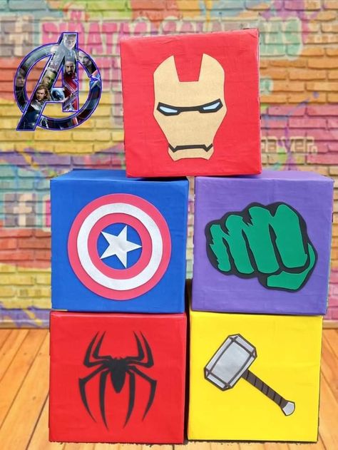 Marvel Superhero Party, Diy Superhero, Avengers Birthday Party Decorations Diy, Super Hero Birthday Party Ideas Decoration, Superhero Birthday Party Decorations Diy, Marvel Avengers Party Ideas, Marvel Parade Float Ideas, Avengers Trunk Or Treat, Superhero Birthday Party Ideas