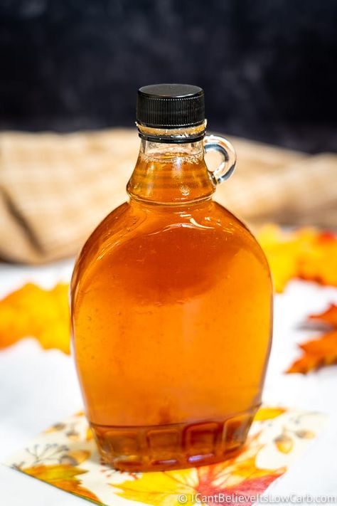 Keto Maple Syrup, Keto Syrup, Diy Maple Syrup, Maple Syrup Recipe, Maple Desserts, Maple Syrup Recipes, Sugar Free Maple Syrup, Sugar Maple, Syrup Recipe