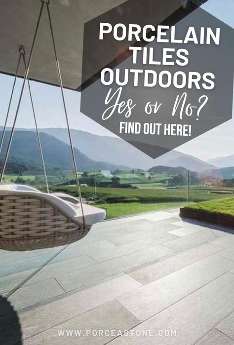 Can I Use Porcelain Tiles Outside	Porcelain Tiles Outdoors: Yes or No? Find Out Here! Patio With Border, Tiles For Outdoor, Porcelain Superstore, Patio Walkway, Patio Edging, Inexpensive Flooring, Outdoor Porcelain Tile, Outdoor Paving, Indoor Tile