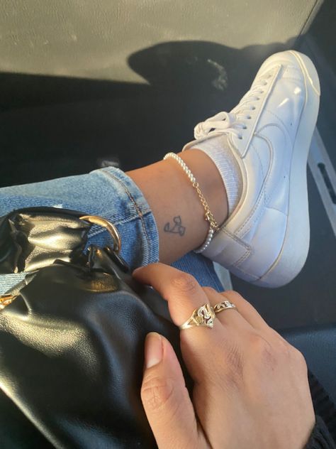 Cherry Tattoo On Ankle, Small Ankle Tattoo Placement, Aesthetic Ankle Tattoo, Cherry Ankle Tattoo, Delaney Childs Tattoo, Ankle Tattoo Placement Ideas, Cherry Tattoo Black And White, Cherry Tattoo Placement, Small Cherry Tattoo