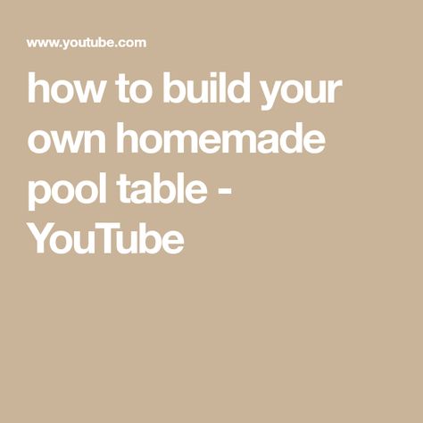 Pool Table Diy, Homemade Pool, Diy Pool Table, Homemade Pools, Homemade Tables, Kreg Jig, Table Diy, Pool Table, Diy Plans