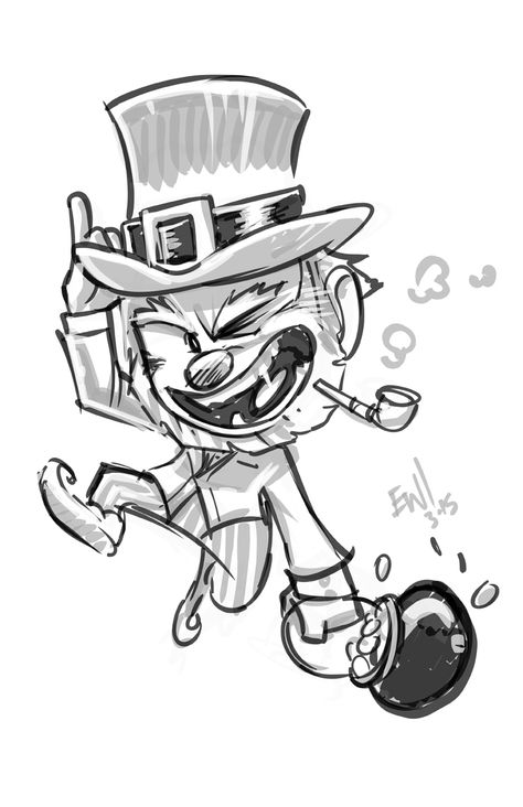 Leprechauns Drawing, Leprocon Drawing, Cute Leprechaun Drawing, Leprechaun Character Design, Csp Tips, Leprechaun Sketch, Leprechaun Drawing, Cartoon Leprechaun, Holiday Sketches