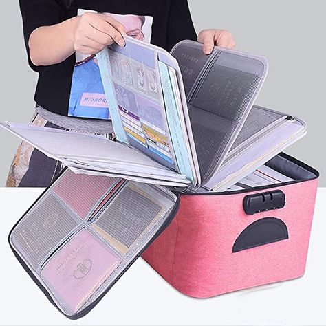 Folder Storage, Passport Card, Organizing Paperwork, Small Gadgets, Memory Pictures, Fabric Storage Boxes, Document Storage, Documents Organization, Office Travel