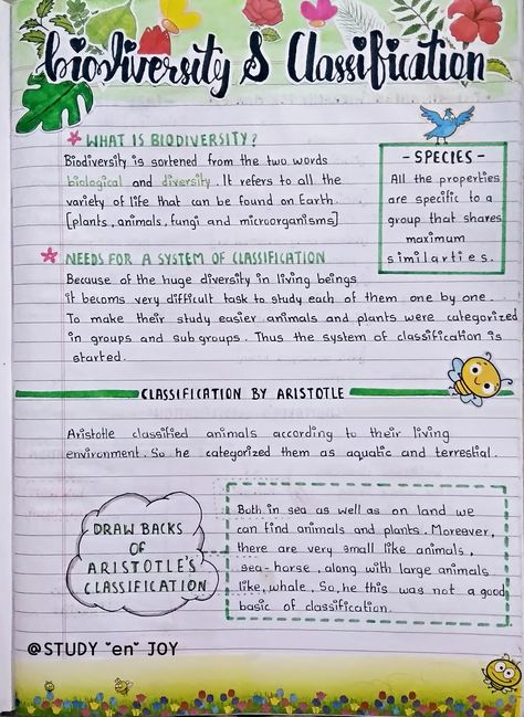 Biodiversity Notes Aesthetic, Biodiversity Notes, Drama Notes, Zoology Career, Zoology Notes, Cell Biology Notes, Biological Classification, Botany Study, Mole Concept