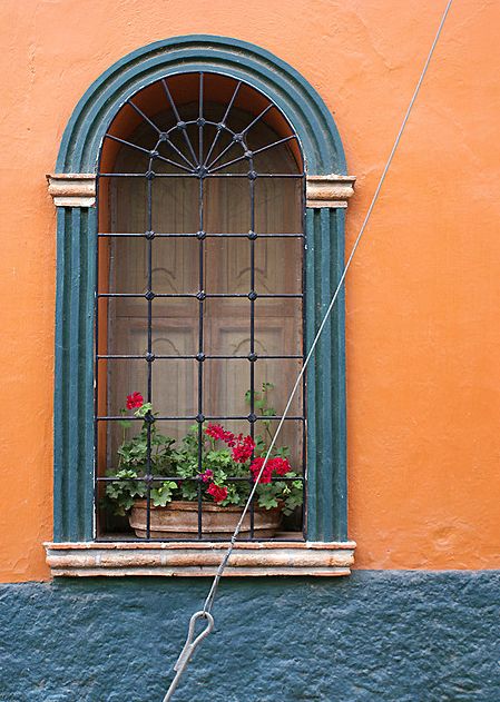 Jalisco, México Mexican Windows, Aesthetic Doors, Windows Flowers, Window Flowers, Windows On The World, Window Reveal, Metal Windows, Building A Door, Porch Windows