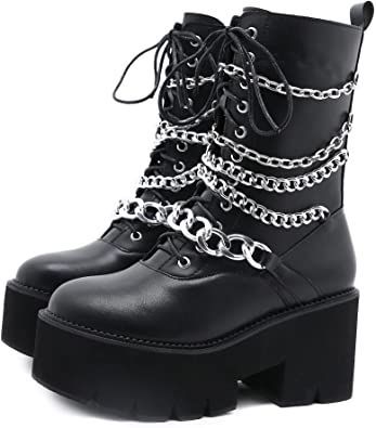 Goth Grunge Outfits, Alt Shoes, Goth Platforms, Combat Shoes, Platform Combat Boots, Goth Shoes, Goth Boots, Chunky Ankle Boots, Punk Boots