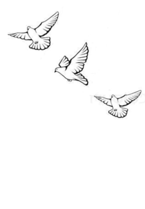 3 Doves Flying Tattoo, Small Tattoos For Men Stencil, Small Doves Flying Tattoo, Tattoo Stencil Outline For Men, Doves Tattoo Men, Three Doves Tattoo, 3 Doves Tattoo, Neck Tattoo Stencil For Men, Flash Tattoo Designs Men