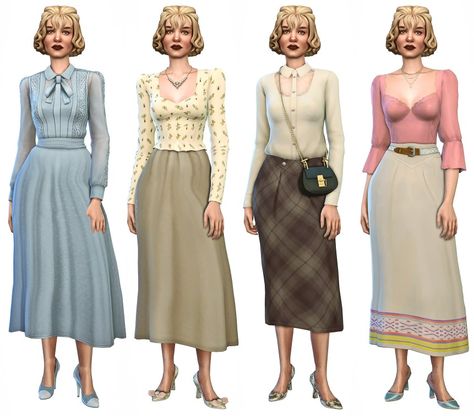 Older Sims 4 Cc, Sims 4 Strangerville, Sims Blender, Sims 4 Retro, Grandma Dress, Sims 4 Historical, Sims 4 Decades Challenge, Sims 4 Cc Maxis Match, Sims 4 Cc Maxis