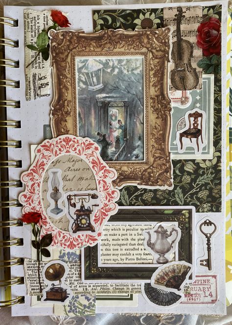 Maximalist Scrapbook, Journal Asethic, Assemblage Art Mixed Media, Collage Journal, Memory Journal, Collage Scrapbook, Glue Book, Bullet Journal Diy, Art Journal Techniques