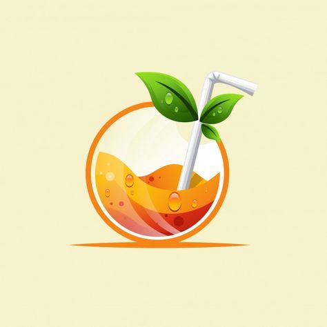 Orange fresh drink logo design | Premium Vector #Freepik #vector #logo #water #design #leaf Drinking Logo Design, Simple Logo Inspiration, Drink Logo Design, Logo Drink, Fresh Logo Design, Juice Bar Design, Fruit Logo Design, Juice Logo, Drink Logo