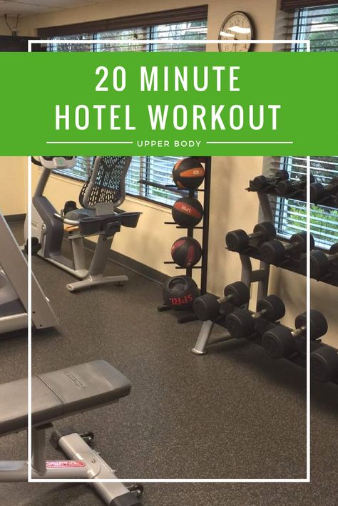 Need a 20 minute hotel workout before you to see the next client?  This custom upper body workout. We hit chest, arms, shoulders, and bicep. Hotel Gym Workout, Workouts To Do In A Hotel Gym, Chest And Bicep Workout, 20 Minute Upper Body Workout Weights, Full Body Hotel Gym Workout, 10 Minute Upper Body Workout Weights, Gym Chest Workout, 45 Minute Upper Body Workout, Upper Body Workout Gym