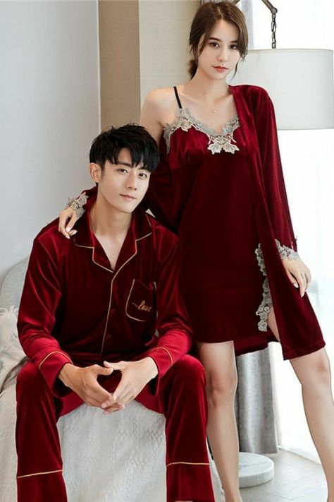 Night Dress For Couples, Couple Night Dress, Piyama Couple, Couple Sleepwear, Pajamas Couple, Night Wear Dress, Nightwear Dress, Pakistani Formal Dresses, Couple Pajamas