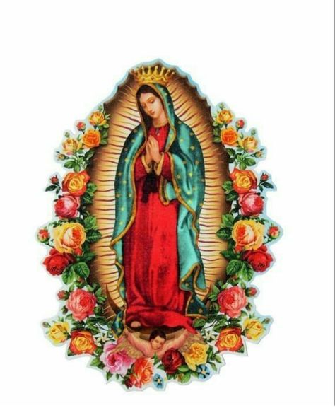 Guadalupe Design, Traditional Chicano Tattoos, Tattoo Modern, Art Chicano, Virgin Mary Tattoo, Mexican Art Tattoos, Chicano Love, Mary Tattoo, Virgin Mary Art