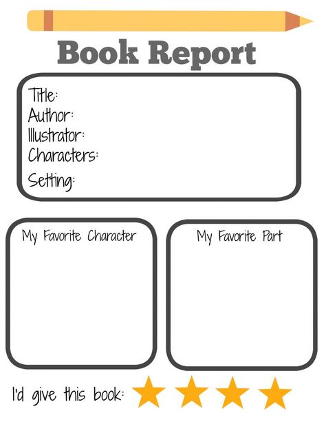 Starting A Summer Book Club for Kids and FREE Printable Book Report Kindergarten Book Report, Book Report Template, Writing A Book Review, Summer Book Club, Book Review Template, Kids Book Club, Summer Book, Easy Books, Kindergarten Books