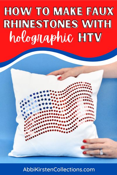 Create faux rhinestones on shirts, totes and signs with Cricut holographic sparkle iron-on vinyl. The best tips for holographic iron-on. Holographic Iron On Vinyl, Signs With Cricut, Rhinestone Font, Diy Rhinestone Crafts, Iron On Cricut, Cricut Htv, Cricut Help, Svg Templates, Cricut Mat