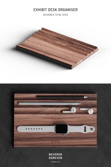 Organized Work Desk, Modern Scandinavian Interior Design, Work Desk Organization, Cnc Machine Projects, Stylish Home Office, Minimal Desk, Modern Scandinavian Interior, Desk Organiser, Wooden Desk Organizer