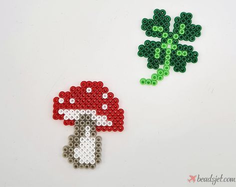 Mushroom Perler Pattern, Mushroom Fuse Bead Patterns, Mushroom Hama Beads, Perler Bead Patterns Mushroom, Mushroom Perler Bead Patterns, Perler Bead Mushroom, Mushroom Perler Beads, Mushroom Perler, Cross Stitch Jewelry