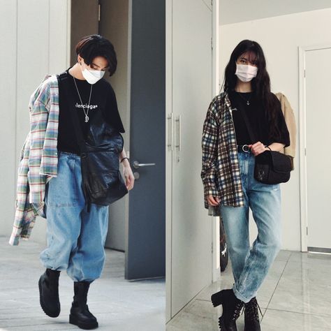 Look 80s, Bts Clothing, Korean Outfit Street Styles, Bts Inspired Outfits, Casual College Outfits, Korean Casual Outfits, Casual Day Outfits, Tomboy Outfits, Tomboy Style Outfits