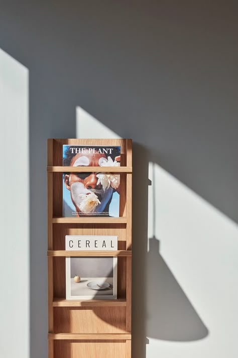 Library Landing, Collection Shelves, Basic Furniture, Newspaper Storage, Chest Cabinet, Oak Shelves, Magazine Holder, Magazine Holders, Book Nook