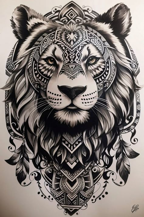 Ai tattoo design Black And White Tiger Tattoo, Mandala Tattoo Shoulder, Tattoo Leo, White Tiger Tattoo, Celtic Sleeve Tattoos, Beautiful Angel Tattoos, Polynesian Tattoo Sleeve, Christ Tattoo, Black Hd Wallpaper