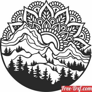 Mountain Mandala, 3d Files, 3d Laser, Cricut Creations, Mandala Svg, Cricut Projects Vinyl, Laser Cut Files, Pyrography, Cute Tattoos