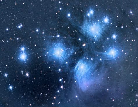 Hot Blue Stars of Pleiades Sparkle in Spectacular Photo Pleiades Star Cluster, Umi Sonoda, Lyrics Meaning, The Pleiades, Alien Aesthetic, Character Board, Hot Blue, Aesthetic Space, Star Cluster