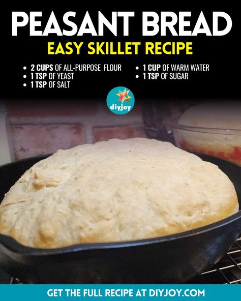 5-Ingredient Peasant Bread Recipe 5 Ingredient Bread, Soft Sandwich Bread Recipe, Peasant Bread Recipe, Cornbread Muffins Recipe, Bread To Make, Bacon Chili, Peasant Bread, Apple Bread Recipe, Chili And Cornbread