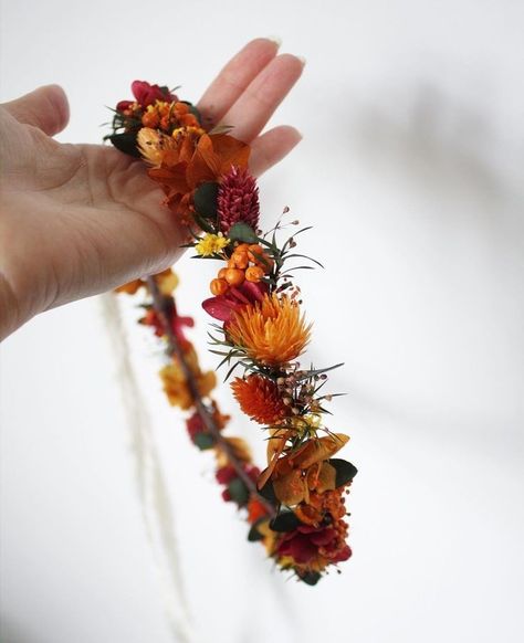 Fall Flower Hair Piece, Fall Floral Crown, Bridesmaids Flower Crown, Autumn Flower Crown, Autumn Crown, Flower Wedding Crown, Bridesmaid Flower Crown, Bridesmaid Wreath, Wedding Flower Crowns