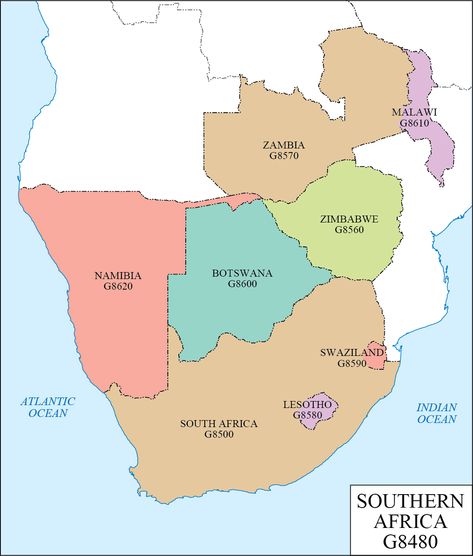 LC G Schedule Map 36: Southern Africa | WAML Information Bulletin Southern Africa Map, South Africa Map, Central Africa, Country Maps, Africa Map, Southern Africa, West Africa, North Africa, Scenery Wallpaper