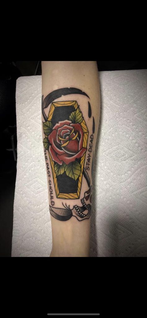 Scythe Tattoo, Goodfellas Tattoo, California Tattoos, Coffin Tattoo, Polka Tattoo, Trending Tattoos, Prison Tattoos, Trash Polka Tattoo, Roses Tattoo