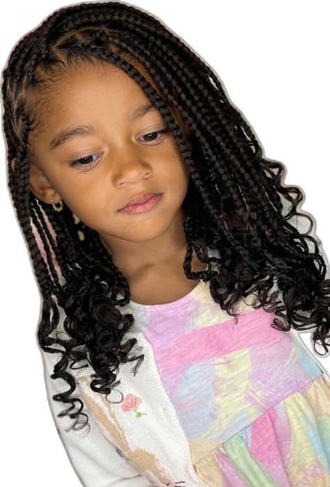 Box Braids for Kids Braids For Black Kids, Kids Cornrow Hairstyles, Kids Box Braids, Black Kids Braids Hairstyles, Bangs For Round Face, Braided Hairstyles For Teens, Hair Color Chart, Braided Bun Hairstyles, Short Box Braids