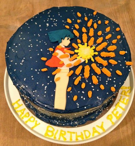 Spirited Away, Studio Ghibli, cake; Anime Food Castle Anime, Anime Cake, Castle Cake, Cake Blog, Howl's Moving Castle, Cute Birthday Cakes, Snacks Für Party, Cake Designs Birthday, Howls Moving Castle