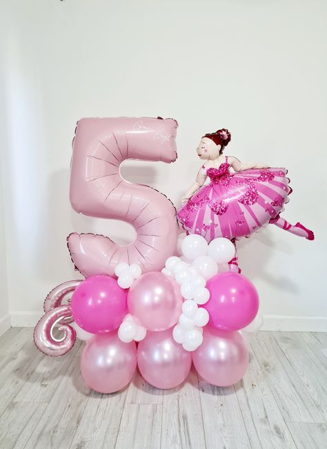 Ballerina Balloon Bouquet, Baby Shower Girl Diy, Ballet Birthday, Rainbow Theme Party, Balloon Garland Diy, Happy Birthday Wishes Cake, Balloon Stands, Birthday Wishes Cake, Balloon Crafts