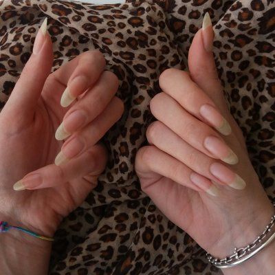 Long Nails Affirmations, Long Healthy Nails Natural, How To Grow Long Healthy Nails, How To Have Long Healthy Nails, Long French Tip Nails, Long Nail Beds, Long Natural Nails, Natural Acrylic Nails, Long Nails Long Lashes Meme