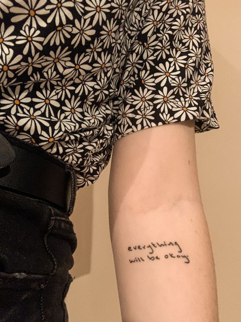 Its Okay Tattoo, Okay Tattoo, Everything Will Be Okay, Be Okay, Its Okay, Brain, Tattoos, Art