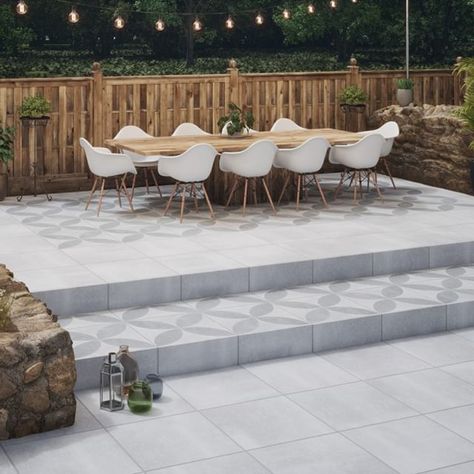 Our new Hardblue outdoor range 🙂 Comprising plain and patterned tiles in a choice of colours the range is made from 20mm thick hard wearing porcelain . . . . . #outdoorliving #patio #patiotiles #outdoortiles #gardendesign #slabtiles #tilemountainuk #terrace #decorativetiles Federation Renovation, Porch Tiles, Porcelain Patio, Tile Mountain, Tile Patio, Outdoor Tiles Floor, Outdoor Tile Patio, Garden Slabs, Terrace Tiles